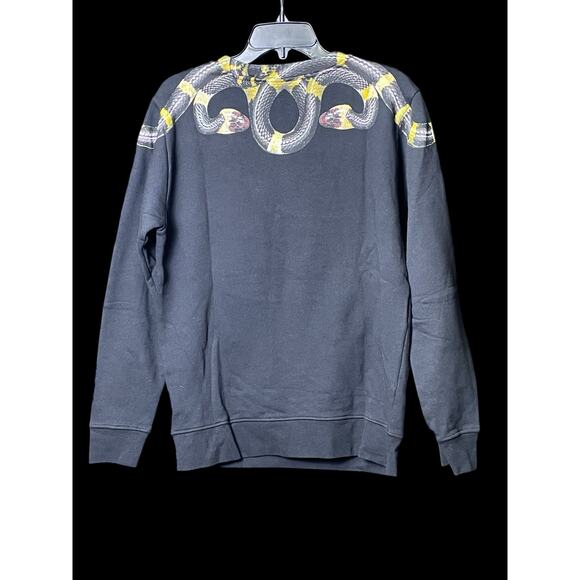 Marcelo Burlon Black & Gold Snake Print Long Sleeve Crewneck Sweatshirt NWOT COA - Picture 12 of 16